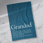 Grandpa Grandad Papa Definition Modern Blue Kitchen Towel<br><div class="desc">Personalise for your special grandpa, grandad, grandfather, papa or pops to create a unique gift for Farther's day, birthdays, Christmas or any day you want to show how much he means to you. A perfect way to show him how amazing he is every day. You can even customise the background...</div>