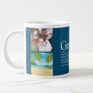 Grandpa Grandad Papa Definition Photo Collage Giant Coffee Mug