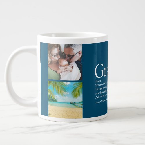 Grandpa Grandad Papa Definition Photo Collage Giant Coffee Mug