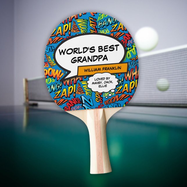 Grandpa Grandad Pops Funny Modern Cool Ping Pong Paddle (Grandpa Grandad Pops Funny Modern Cool Ping Pong Paddle)