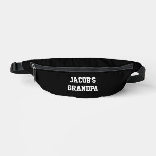 Grandpa Grandchild Name Father's Day Text Template Fanny Pack