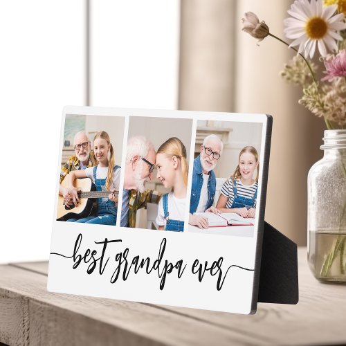 Grandpa Grandchildren Photo Collage Plaque