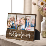 Grandpa Grandchildren Wood Photo Collage Plaque<br><div class="desc">Capture the love between Papa and his grandchildren with our Grandpa Grandchildren Photo Collage Plaque. This personalized plaque features a heartwarming photo collage, beautifully displaying cherished moments shared between Papa and his beloved grandchildren. Surrounding the photos is the endearing title "Papa, " adding a special touch to the design. Crafted...</div>