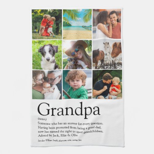 Grandpa Grandfather Definition 9 Photo Kitchen Towel