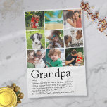 Grandpa Grandfather Definition 9 Photo Kitchen Towel<br><div class="desc">Personalize for your special grandpa,  grandad,  grandfather,  papa or pops to create a unique gift. A perfect way to show him how amazing he is every day. Designed by Thisisnotme©</div>