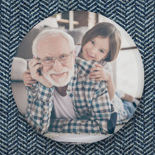 Grandpa Grandfather Grandad Full Photo Button