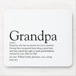 Grandpa Grandfather Grandad Papa Definition Fun Mouse Pad