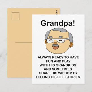 Grandpa Grandfather Quote Birthday Postcard