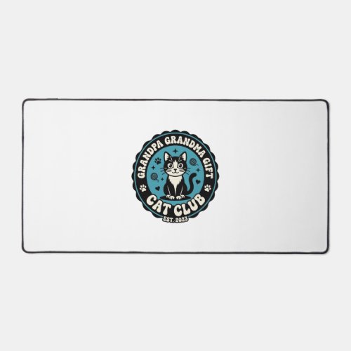 Grandpa Grandma Cat Gift Pet Lover Shirt Art - Gra Desk Mat