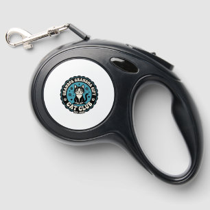 Grandpa Grandma Cat Gift Pet Lover Shirt Art - Gra Retractable Pet Leash