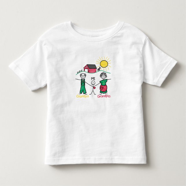 Grandpa Grandma & Me Toddler T-shirt (Front)
