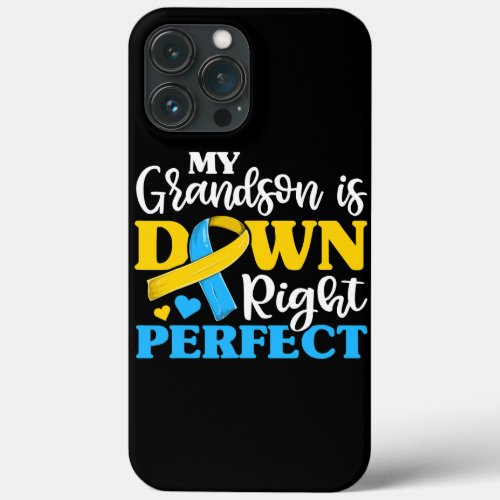 Grandpa Grandma Of Down Syndrome Grandson Trisomy iPhone 13 Pro Max Case
