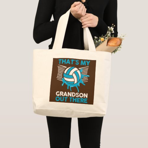 Grandpa Grandma Water Polo Player  Large Tote Bag
