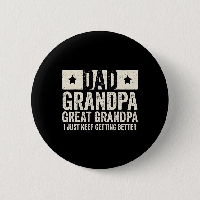 Grandpa Great Grandpa Father#39;s Day From Grandki Button (Front)