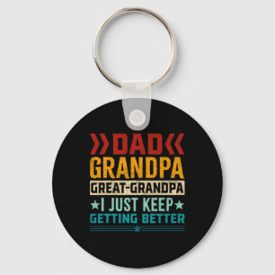 Grandpa Great Grandpa Fathers Day Keychain