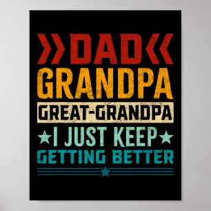 Grandpa Great Grandpa Fathers Day  Poster