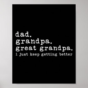 Grandpa Great Grandpa Funny Fathers Day Great Gran Poster