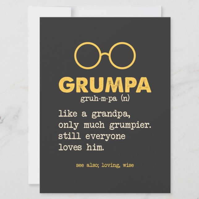 Grandpa - Grumpa Definition (Front)