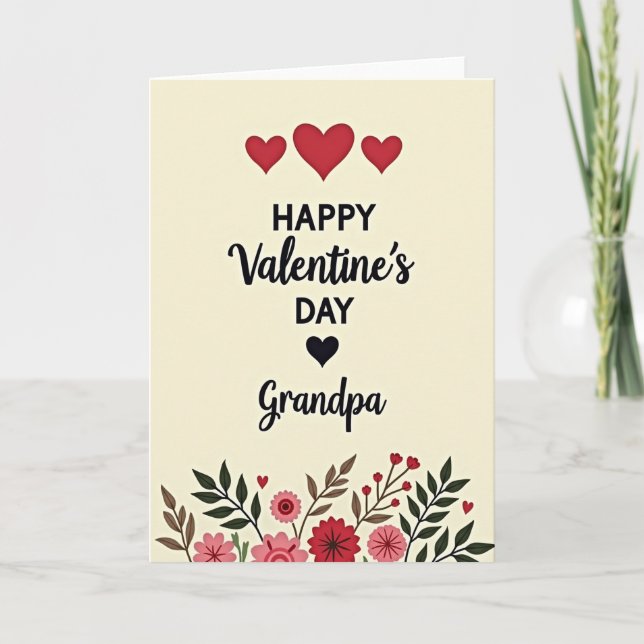 Grandpa Happy Valentines Day Card (Front)