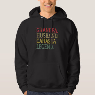 Grandpa Husband Canasta Legend Vintage Canasta Gam Hoodie