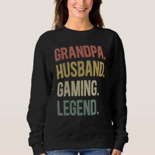Grandpa husband gaming legend, vintage grandpa gam sweatshirt