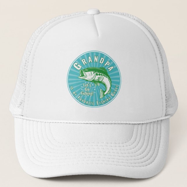 “Grandpa is my Fishing Buddy” Trucker Hat (Front)