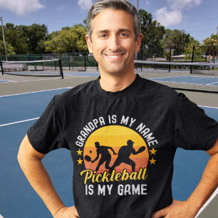 Grandpa is my name Pickleball is my Game Tri-Blend Shirt