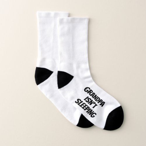 Grandpa Isnt Sleeping Funny Fathers Day Gift Socks