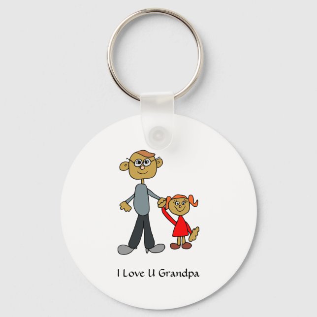 Grandpa_keychain ART(Personalize) Keychain (Front)