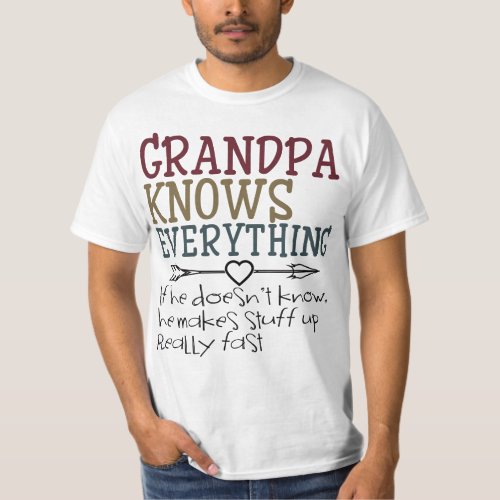 Grandpa Knows Everything From Grandkids T_Shirt