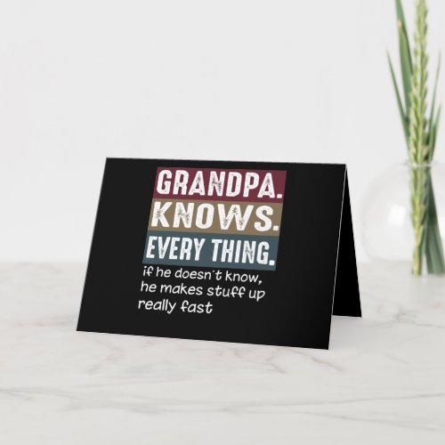 Grandpa Knows Everything Vintage Grumpy Quotes Invitation