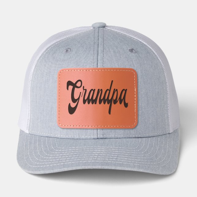 Grandpa Leather Patch Hat (Front)