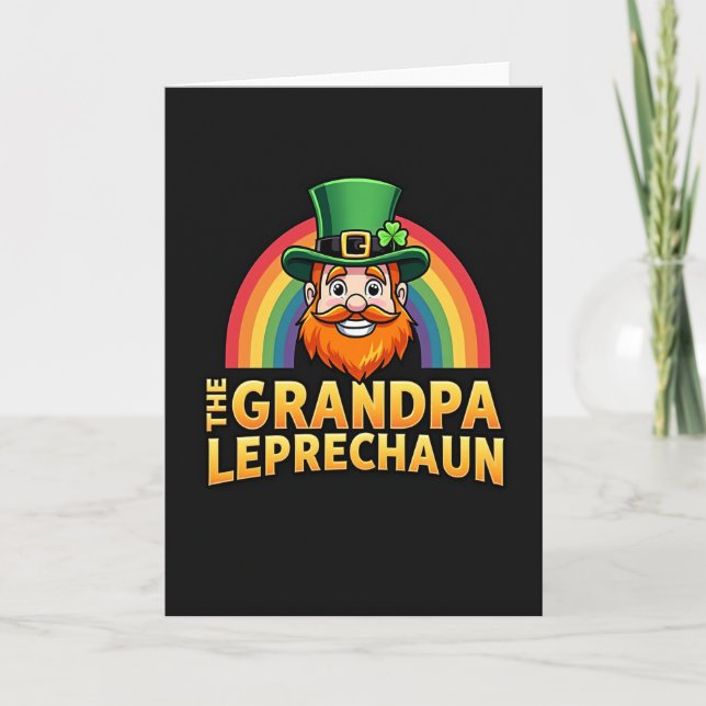 Grandpa Leprechaun Smile Card (Front)
