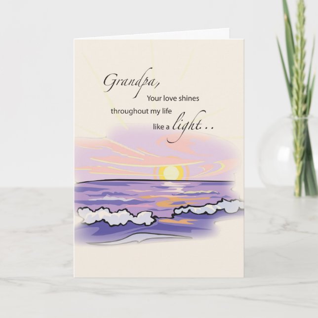 Grandpa Light Grandparents Day Card (Front)
