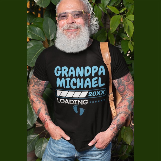 Grandpa Loading Funny Custom Name Year T-Shirt (Grandpa Loading Funny Custom Name Year T-Shirt)