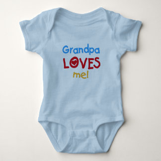 Grandpa Loves Me Baby Bodysuit