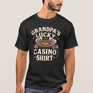 Grandpa Lucky Casino shirt Gambling Roulette Chips