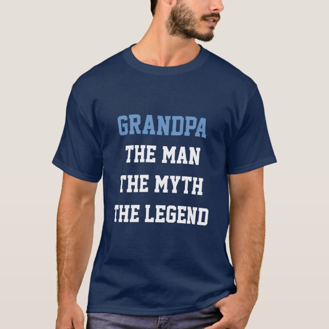 Grandpa man myth legend t shirt (Front)