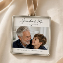 Grandpa & Me Personalized Grandson Photo Christmas