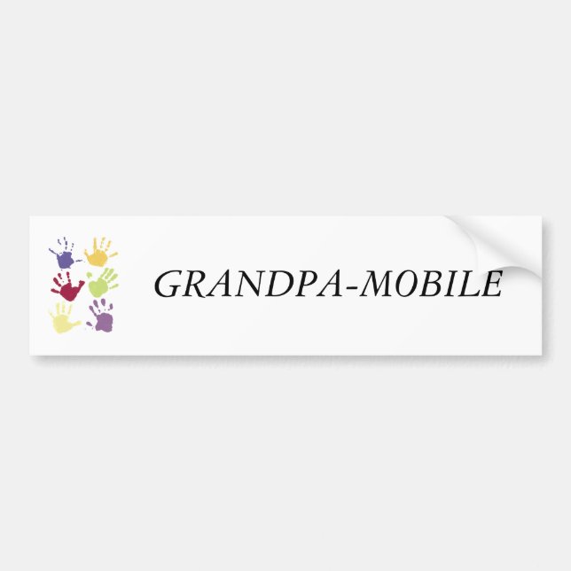GRANDPA-MOBILE BUMPER STICKER (Front)