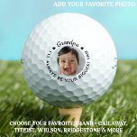 GRANDPA - Modern Personalized Photo - Golfer Golf Balls<br><div class="desc">Grandpa, I'll always be your biggest fan! ... Two of your favorite things , golf and your grand kids ! Now you can take them with you as you play 18 holes . Customize these golf balls with your grandchild's favorite photo and name . Whether it's a grandfather birthday, fathers...</div>