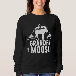 Grandpa Moose Matching Family Camping Hiking Sweatshirt