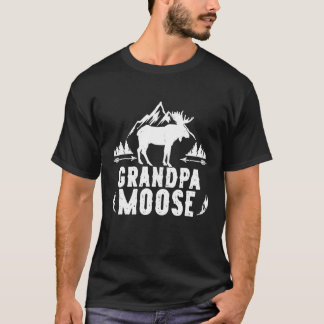 Grandpa Moose Matching Family Camping Hiking T-Shirt