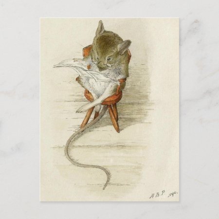 Grandpa Mouse Watercolor Recipe Cards