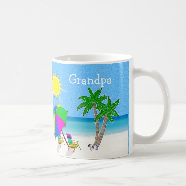 GRANDPA Mugs Beach Themed Coffee Mugs (Right)