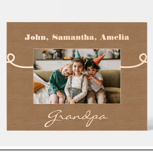 Grandpa Name Personalized wooden picture frame