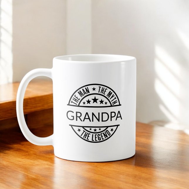 Grandpa Name The Man The Myth The Legend Coffee Mug (Creator Uploaded)
