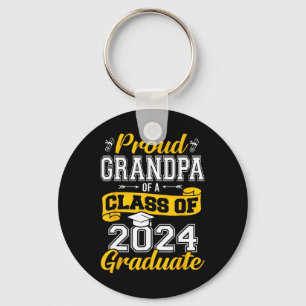Grandpa Of A Cl Of 2024 Graduate Senior Graduation Keychain