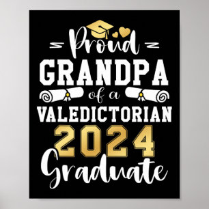 Grandpa Of A Valedictorian Cl 2024 Graduation  Poster