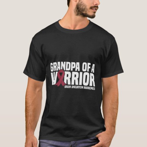 Grandpa Of A Warrior Brain Aneurysm Awareness  T_Shirt